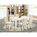 Winston Porter Branca 7 Piece Extendable Solid Wood Dining Set Wood/Upholstered in White | 30 H in | Wayfair A737D3579907497CA842D20FD28BEA88