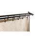 Symple Stuff Bemidji Adjustable Curtain Track/Rail Metal in Black | 0.5 H x 48 W x 3.75 D in | Wayfair CT002848-12D