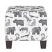 Isabelle & Max™ Tignall Square Ottoman Cotton in Gray/White | 16 H x 19 W x 19 D in | Wayfair FB955803FA0545C2AF815CD492A0E8BA