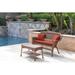 Rosecliff Heights Nathanael 2 Piece Sofa Set w/ Cushions Synthetic Wicker/All - Weather Wicker/Wicker/Rattan in Orange | Outdoor Furniture | Wayfair