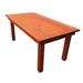 Millwood Pines Creedmoor Solid Wood Dining Table Wood in Red | 31.5 H x 120 W x 38.5 D in | Outdoor Dining | Wayfair