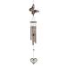 August Grove® Averie Butterfly & Heart Wind Chime Wood/Metal in Brown | 26 H x 4 W x 4 D in | Wayfair C9096B48047C48C0A244EFCF8D3D08EE