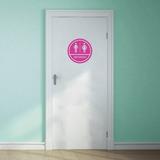 Arlmont & Co. Restroom Sign Wall Decal Vinyl in Pink | 12 H x 12 W in | Wayfair 6BF1734655FF4F8387AC7B89305E4B44