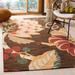 Brown/Red 60 x 0.63 in Area Rug - World Menagerie Arber Floral Handmade Tufted Wool Beige/Brown/Red Area Rug Wool | 60 W x 0.63 D in | Wayfair