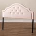 House of Hampton® Damione Panel Headboard Upholstered/Velvet in Pink | 56.3 H x 60.84 W x 2.3 D in | Wayfair 01B6772BE4B7486CA8D5217487CBECC0