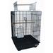 Tucker Murphy Pet™ Open Top Small Parrot Bird Cage Steel in Gray | 27 H x 18 W x 18 D in | Wayfair 5984BLK