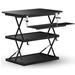 Symple Stuff Height Adjustable Standing Desk Converter Metal in Black/Gray | 31 W x 26 D in | Wayfair CDM-b