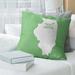 East Urban Home Illinois Throw Pillow Polyester/Polyfill blend in Green | 16 H x 16 W x 3 D in | Wayfair 09ACD40F38CD4B97B505A93C2B30CBD2