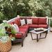 Red Barrel Studio® 2 Piece Rattan Sectional Seating Group w/ Sunbrella Cushions redSynthetic Wicker/All - Weather Wicker/Wicker/Rattan | Outdoor Furniture | Wayfair