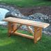 Highland Dunes Carmelita Picnic Outdoor Bench Wood/Natural Hardwoods in Brown | 17 H x 48 W x 13 D in | Wayfair E5A3214DF07D4933A0E7ACDF8BB5FC20