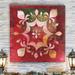 The Holiday Aisle® 'Snowflake Iv' Wrapped Canvas Graphic Art on Canvas Canvas, Solid Wood in Red | 24 H x 24 W x 1 D in | Wayfair