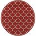 White 94 x 0.15 in Area Rug - Charlton Home® Belding Geometric Red/Ivory Indoor/Outdoor Area Rug Polypropylene | 94 W x 0.15 D in | Wayfair