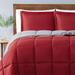 Truly Soft Everyday Microfiber Reversible Comforter Set Polyester/Polyfill/Microfiber in Red/Gray | Twin XL Comforter + 1 Standard Sham | Wayfair