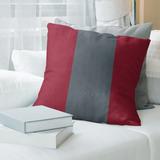 East Urban Home Washington Pullman Pillow Polyester/Polyfill/Leather/Suede in Red/Gray | 20 H x 20 W x 3 D in | Wayfair