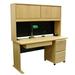Winston Porter Balido 36" H x 60" W Desk Hutch, Wood in Brown | 36 H x 60 W x 12 D in | Wayfair 7860363