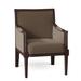 Armchair - Fairfield Chair Bridgeport 26.5" Wide Armchair Polyester/Other Performance Fabrics in White/Brown | 37.5 H x 26.5 W x 31 D in | Wayfair