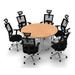 Symple Stuff Hagar Circular Conference Table & Chair Set Wood/Metal in Brown | 30 H x 60 W x 30 D in | Wayfair 938069CD287F424CABD8B07E054298A0