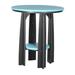 Ebern Designs Orchimont Round 36" Outdoor Table Plastic in Blue/Black | 36 H x 32.5 W x 32.5 D in | Wayfair 7DED95163E454D27991EA55843C8A4C1