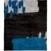 72 W in Rug - Isabelline One-of-a-Kind Barina Hand-Knotted Tibetan Black/Blue 6' Square Wool Area Rug Wool | Wayfair