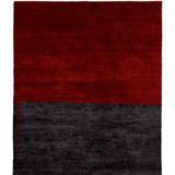 120 W in Rug - Isabelline One-of-a-Kind Jani Hand-Knotted Tibetan Red/Black 10' Square Wool Area Rug Wool | Wayfair