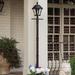 Lark Manor™ Altrice Black 1 -Light 77" H Solar Powered Lamp Post (Full) Aluminium/Metal in Black/Gray | 77 H x 15 W x 15 D in | Wayfair