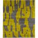 72 W in Rug - Isabelline One-of-a-Kind Hallman Hand-Knotted Tibetan Gray/Yellow 6' Round Wool Area Rug Wool | Wayfair