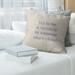 East Urban Home Handwritten Try To Be A Rainbow Quote Linen Pillow Cover Linen in White/Indigo | 18 H x 18 W x 0.5 D in | Wayfair