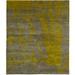 72 W in Rug - Isabelline One-of-a-Kind Lystra Hand-Knotted Tibetan Gray/Yellow 6' Square Wool Area Rug Wool | Wayfair