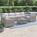 Sol 72 Outdoor™ Dayse Fully Assembled 6 - Person Seating Group w/ Cushions |All-weather wicker sectional in Gray | 33 D in | Wayfair