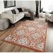 White 23 x 0.79 in Area Rug - World Menagerie Ada Floral Orange Area Rug Polyester/Microfiber | 23 W x 0.79 D in | Wayfair
