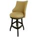 Red Barrel Studio® Esita Swivel Wood Bar & Extra Tall Stool Wood/Upholstered in Brown | 52 H x 22 W x 20 D in | Wayfair