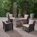 Alcott Hill® Peavy Rattan Multiple Chairs Seating Group w/ Cushions Synthetic Wicker/All - Weather Wicker/Wicker/Rattan in Gray/Brown | Outdoor Furniture | Wayfair