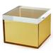 Mercer41 Small Gold Lucite Box Plastic/Acrylic in Yellow | 3.75 H x 4 W x 4 D in | Wayfair AEA447E3579F4F41A8AF893A5A51E46F