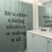 East Urban Home Handwritten Life Adventure Quote Shower Curtain Set Polyester in Green | 74 H x 71 W in | Wayfair B6523EDB0CB149FDB49A7A4C5AD90AB7