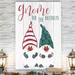 The Holiday Aisle® 'Gnome For The Holidays -Gallery' by Parvez Taj 1 Piece Wrapped Canvas Print Metal in Red | 40 H x 30 W in | Wayfair