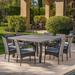 Bayou Breeze Kondo Square 8 - Person 64" Long Outdoor Dining Set w/ Cushions Metal/Wicker/Rattan | Wayfair 974812D4DF4940BC937FC05543CF2D37