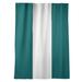 East Urban Home Miami Throwback Football Stripes Room Darkening Rod Pocket Single Curtain Panel Sateen in White | 53 H in | Wayfair