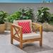 Highland Dunes Teak Patio Chair w/ Cushions Wood in Gray, Size 26.5 H x 30.25 W x 30.25 D in | Wayfair F17EA96180EA4CB7BC4EC53C7CADA91E