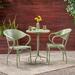 Hashtag Home Allain 3 Piece Bistro Set Metal in Green | Outdoor Furniture | Wayfair 4C7D13BD5DCA44F19EFDADF2AA534D71