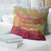 East Urban Home Faux Gemstone Try To Be A Rainbow Quote Pillow Cover Leather/Suede | 16 H x 16 W x 0.5 D in | Wayfair