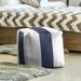 East Urban Home Virginia Stripes Cube Ottoman Polyester/Fade Resistant/Scratch/Tear Resistant in Blue | 13 H x 13 W x 13 D in | Wayfair