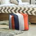 East Urban Home Virginia Stripes Cube Ottoman Polyester/Fade Resistant/Scratch/Tear Resistant in Orange | 13 H x 13 W x 13 D in | Wayfair