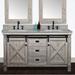 Gracie Oaks 61" Double Bathroom Vanity Set Marble in Brown/Gray | 34.625 H x 61 W x 22 D in | Wayfair 4D8319A1C5434B2D9DCE45F8B474B6C1