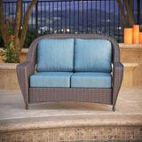 Andover Mills™ Indoor/Outdoor Sunbrella Seat/Back Cushion in Blue | 6 H x 44.5 W in | Wayfair 844892204E1D4553849C9C237BC284A0