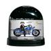 The Holiday Aisle® Friendly Folks Cartoon Caricature Female Motorcycle Lover Snow Globe Plastic | 4 H x 4 W x 3 D in | Wayfair