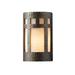 Wrought Studio™ Krimhilde Ada Prairie Window 1-Light Wall Sconce Ceramic in Black/Brown/Gray | 9.25 H x 5.75 W x 4 D in | Wayfair