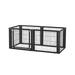 Richell Convertible Free Standing Pet Gate Wood (a more stylish option)/Metal (a highly durability option) in Black/Brown | Wayfair 94188