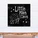 Harriet Bee Mancuso Little Man Cave Bear Canvas Art Canvas in Black | 24 H x 24 W x 1.25 D in | Wayfair 852F3FF6C95343B3A175F23B9F50B075