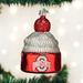 Old World Christmas Wisconsin Beanie Hanging Figurine Ornament Glass in Red/Gray/White | 4.5 H x 3 W x 3 D in | Wayfair 64814