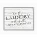 Ebern Designs 'Do the Laundry Bathroom Word Design' Graphic Art on Canvas in Black/White | 16 H x 20 W x 1.5 D in | Wayfair